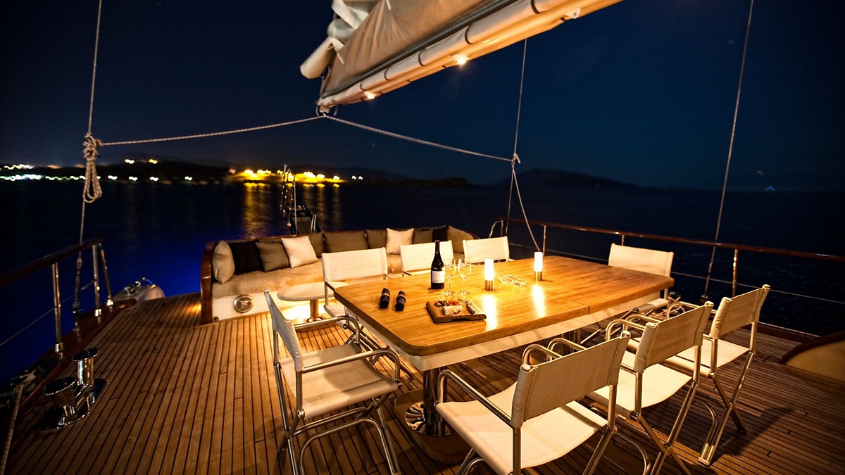 Sailing yacht in Mediterranean waters