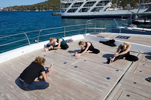 Race view from the yacht deck